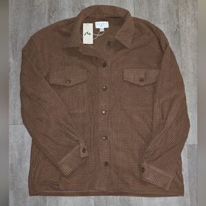 Rusty Brown Men's Shirt Jacket Size Large